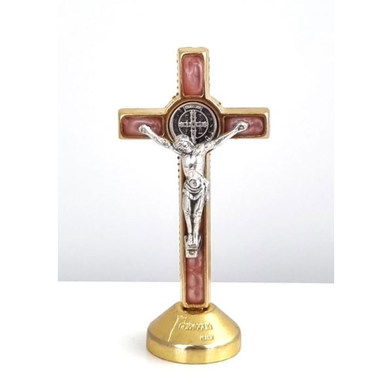 St. Benedictus' lineaire gouden kruis. 4 1/2 cm