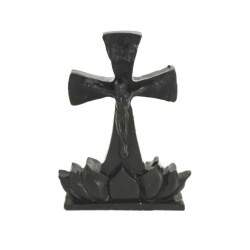 Fleur + croix Jésus noir