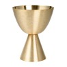 Goud geborstelde metalen beker H:15cm