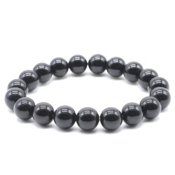 Bracelet élastique perle pierre naturelle 10mm - Black Onyx