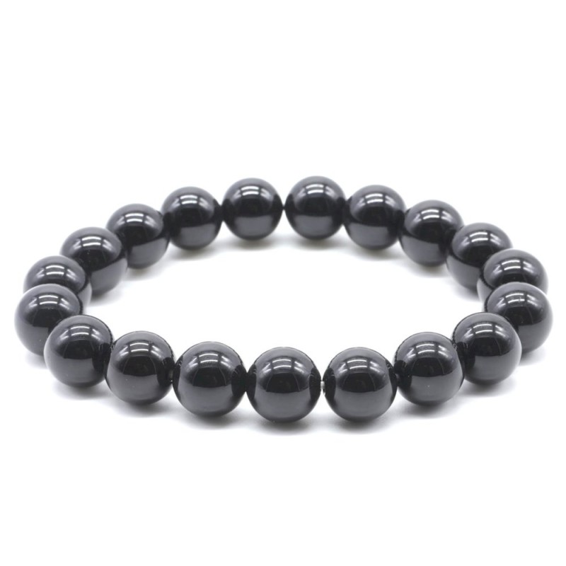 Bracelet élastique perle pierre naturelle 10mm - Black Onyx