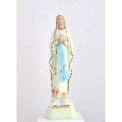 Statue N.D. Lourdes lumineuse avec base 15cm