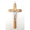 Crucifix en bois de poirier avec boite. 13 cm