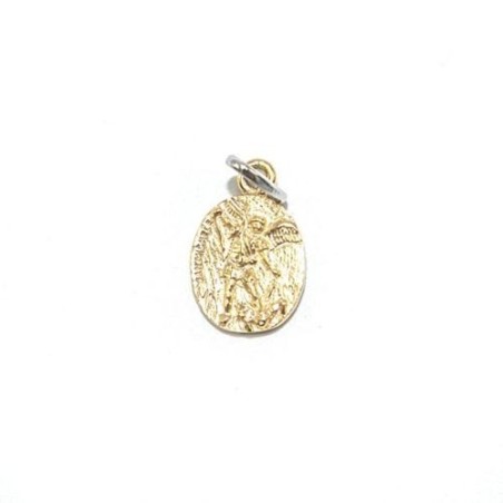 Médaille de Saint Michel en plaqué or. 12 mm