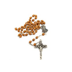 Chapelet du Christ Miséricordieux en bois. perles de 5/7 mm