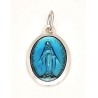 Medaille van Onze-Lieve-Vrouw van Lourdes met blauw strass