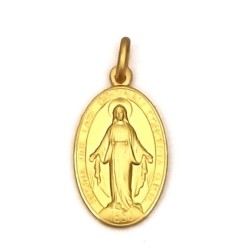 Médaille de la Miraculeuse en plaqué or vermeil. 25 mm