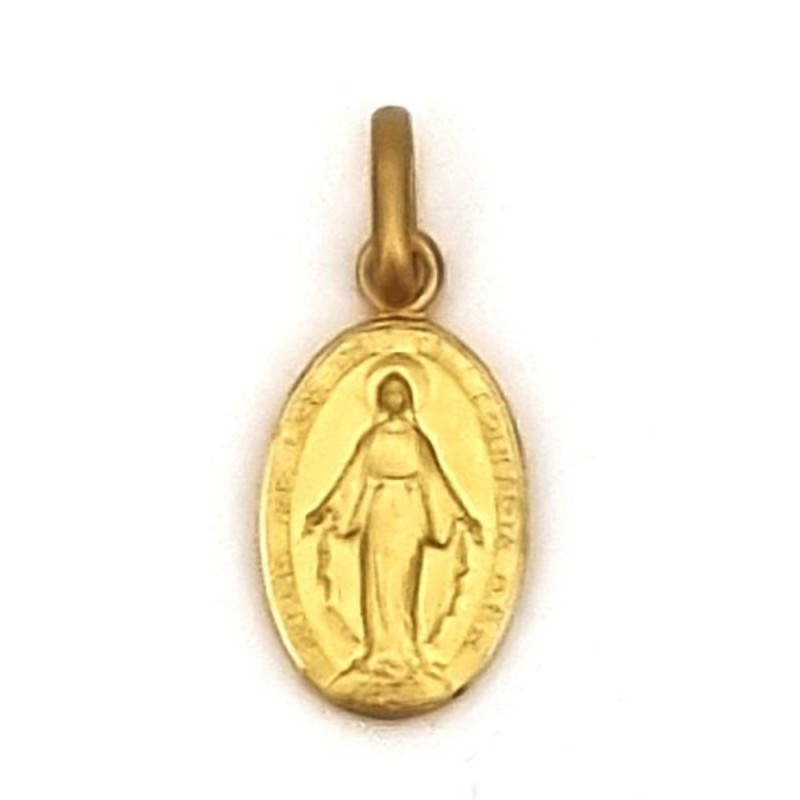 Medaille van de Miraculeuse in Vermeil PL.Goud 12 mm