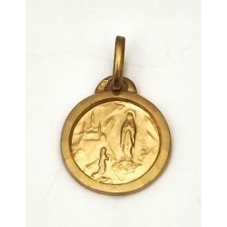 De medaille van de verschijning van Lourdes. 11 mm