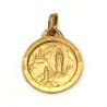 Médaille de Notre Dame de Lourdes en plaqué or