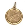 Médaille ronde de l'Apparition en plaqué or. 20 mm