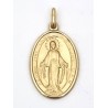 Médaille ovale de la Vierge Miraculeuse en or 18 carats. 22/16 mm. 4.9 grammes