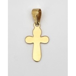 Pendentif croix 14x9mm bord diamanté Or 18ct