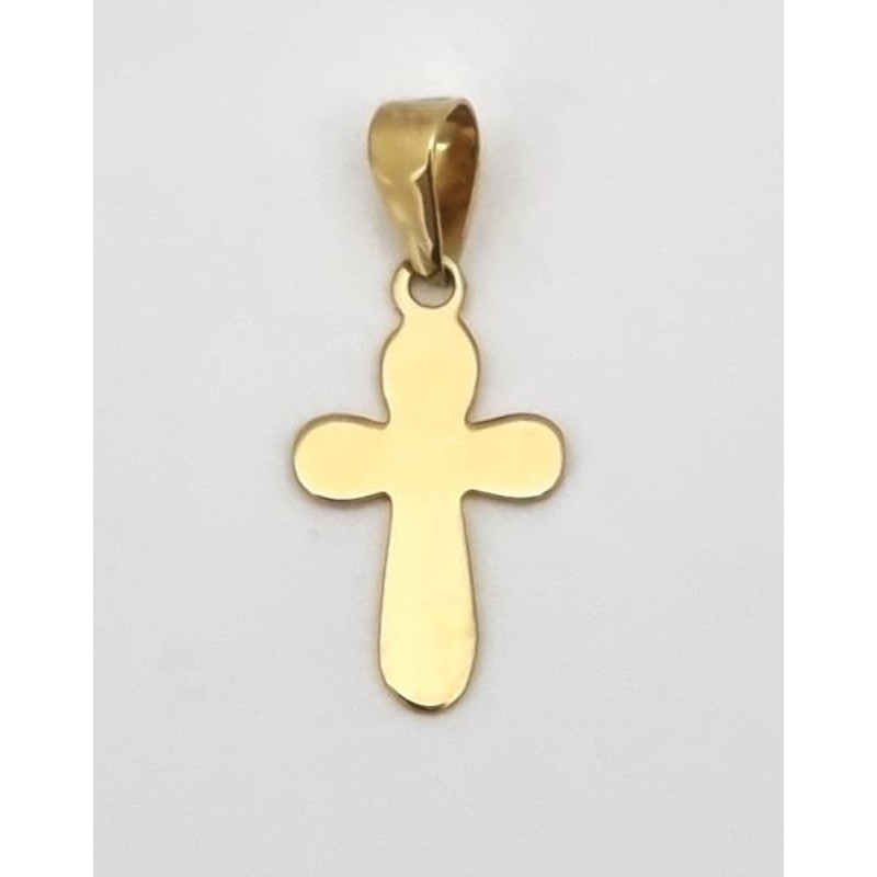 Pendentif croix 14x9mm bord diamanté Or 18ct