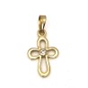 Pendentif croix ajourée 13x10mm OR 18ct avec 1 Zircon