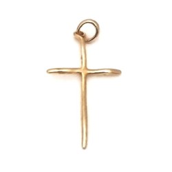 Pendentif croix Pl-Or 750 3 Mic