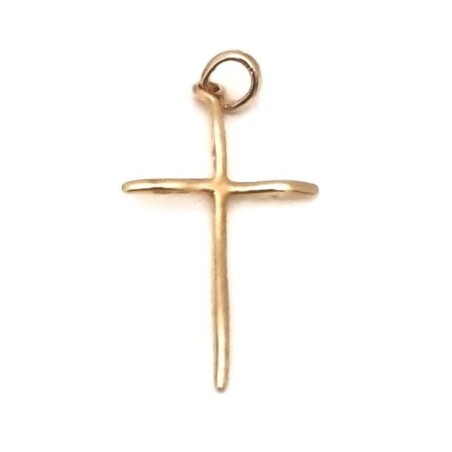Pendentif croix Pl-Or 750 3 Mic