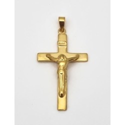 Pendentif Crucifix 30x18mm Argent/Pl.Or