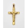 Pendentif Crucifix 30x18mm Argent/Pl.Or