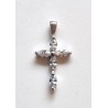 Pendentif croix avec zircon 25x12mm Argent S925