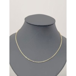 Diamantgeslepen kabelketting in verguld goud, 50 cm lang 1.5mm