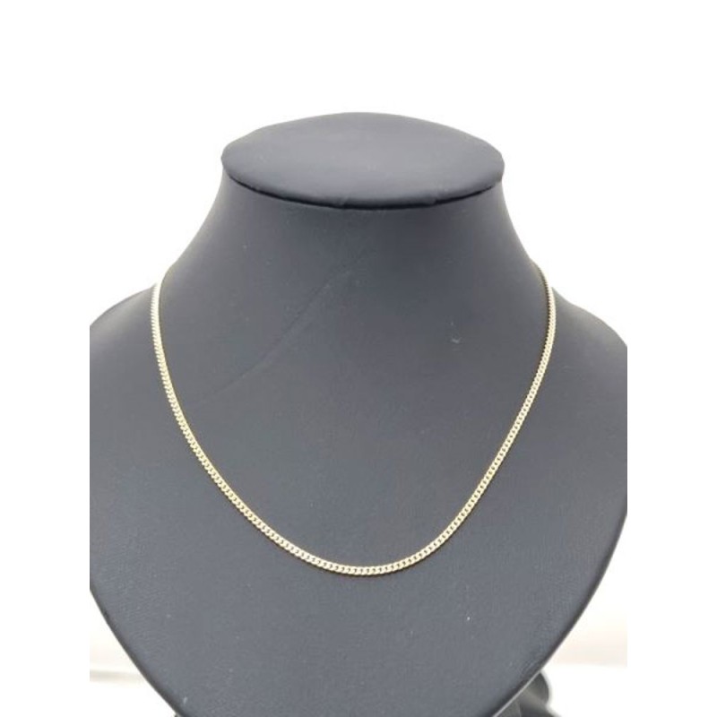 Goud gepantserde ketting. 38 cm