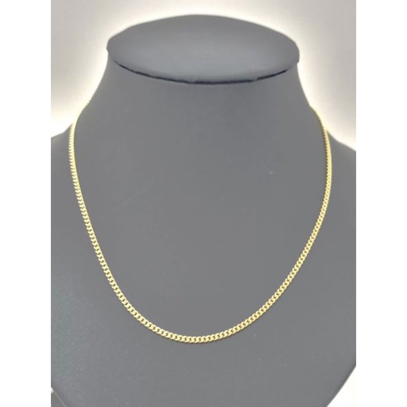 Goud gepantserde ketting. 70 centimeter lang. met een diameter van niet meer dan 15 mm