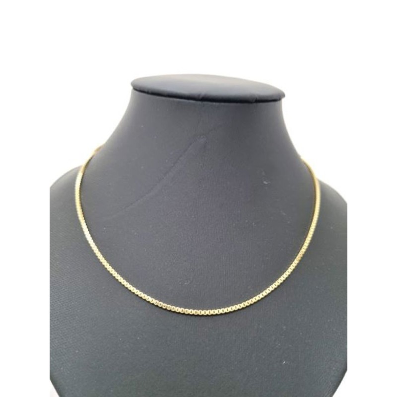 Venetiaanse ketting in goud. 40 cm lang en 1,2 mm breed