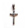 Pendentif croix avec Christ en argent. 15/30mm