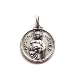 Sint-Agnes-medaille in zilver.18 mm