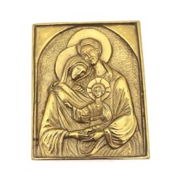 Plaque Sainte Famille en bronze