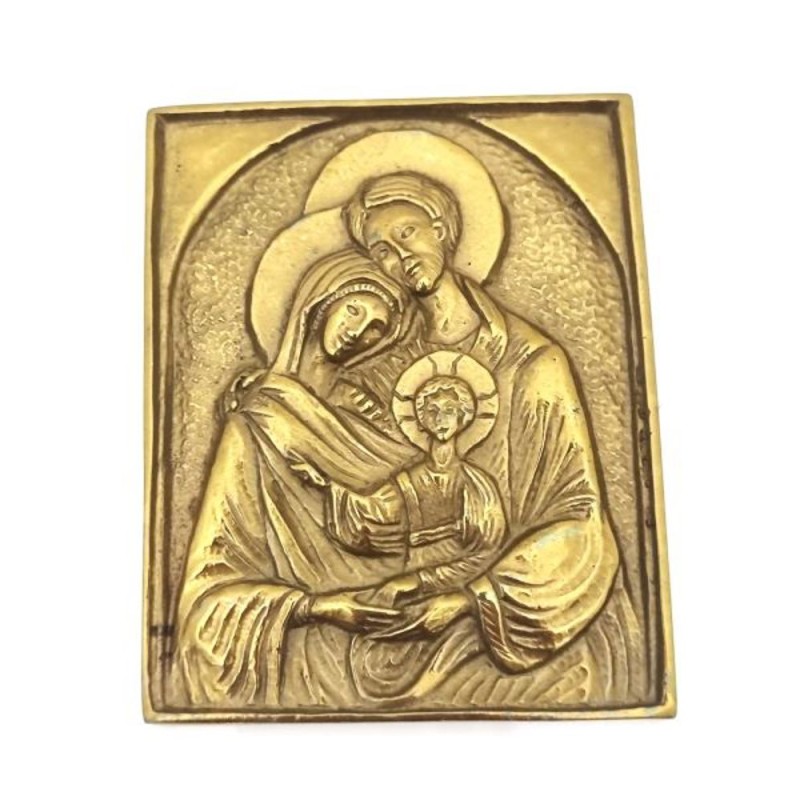 Plaque Sainte Famille en bronze