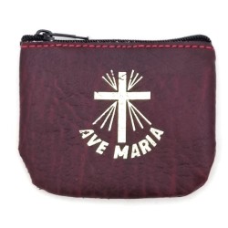 Lederen rozenkrans haal MARIA. Assortiment van verschillende kleuren