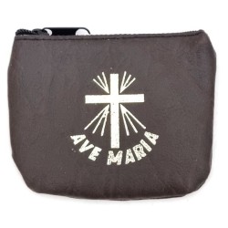 Lederen rozenkrans haal MARIA. Assortiment van verschillende kleuren