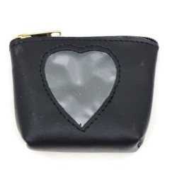 Lederen Coslet Case met venster