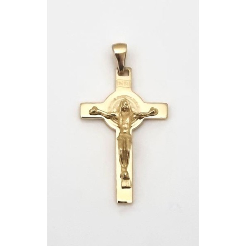 PENDENTIF CROIX SAINT BENOIT 28X18 OR  18C 3.10GR