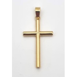 Pendentif croix ronde 24X14 mm Or 18c