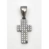 Pendentif croix en argent avec strass cristal