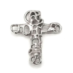 Pendentif croix en argent. 3/2.5 cm