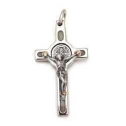 Kruis Saint Benoit Metal Silver 4x2 cm