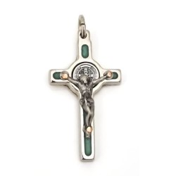 Kruis Saint Benoit Metal Silver 4x2 cm