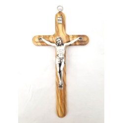 Crucifix en bois d'olivier. 20 cm