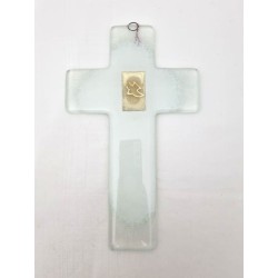 Croix décorée en verre