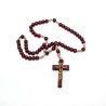 Chapelet franciscain en bois rouge sur corde