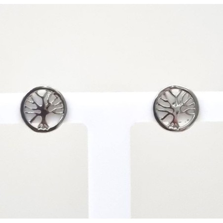 Boucles d'oreilles arbre de vie Argent RH S925 0.90gr