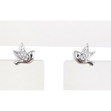Boucles d'oreilles Colombe Argent RH S925 1.40gr