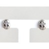 Boucles d'oreilles croix zircon dans ovale Argent RH S925 1.30gr