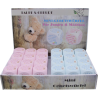 Houten mini gebedsblok (Nederlandse tekst) Blauw Roze Wit