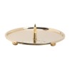 Gouden bloemsteen. schotel met punt. 12 cm