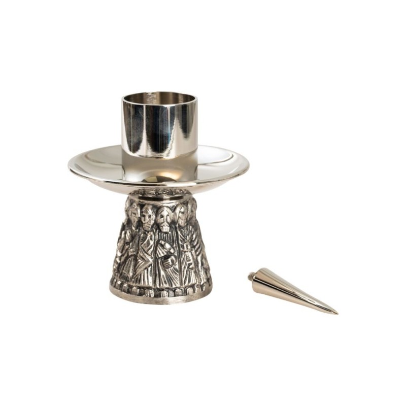 Bougeoir d'Autel argenté H: 7.5cm